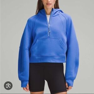 NWT Lululemon Pipe Dream Blue half zip scuba hoodie XS/S